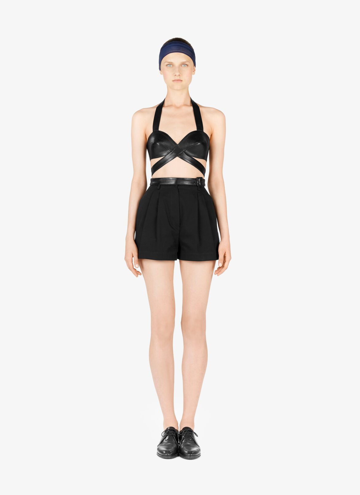 Lambskin Bustier Top ALAÏA BLACK LAMBSKIN BUSTIER TOP